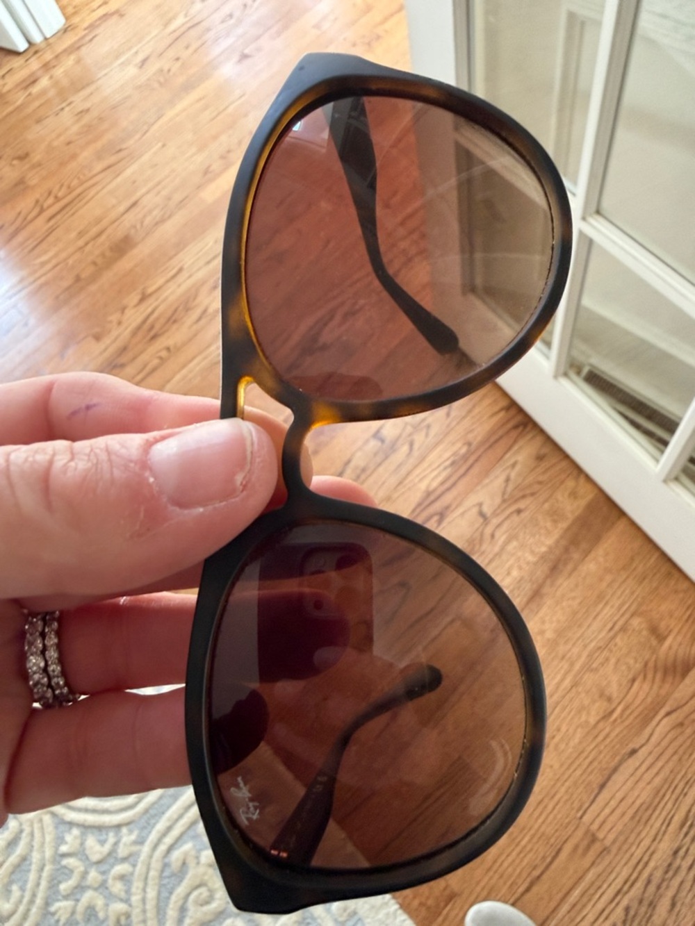Ray-Ban Matte Black Frame Sunglasses with Brown Lenses - Picture 3 of 5